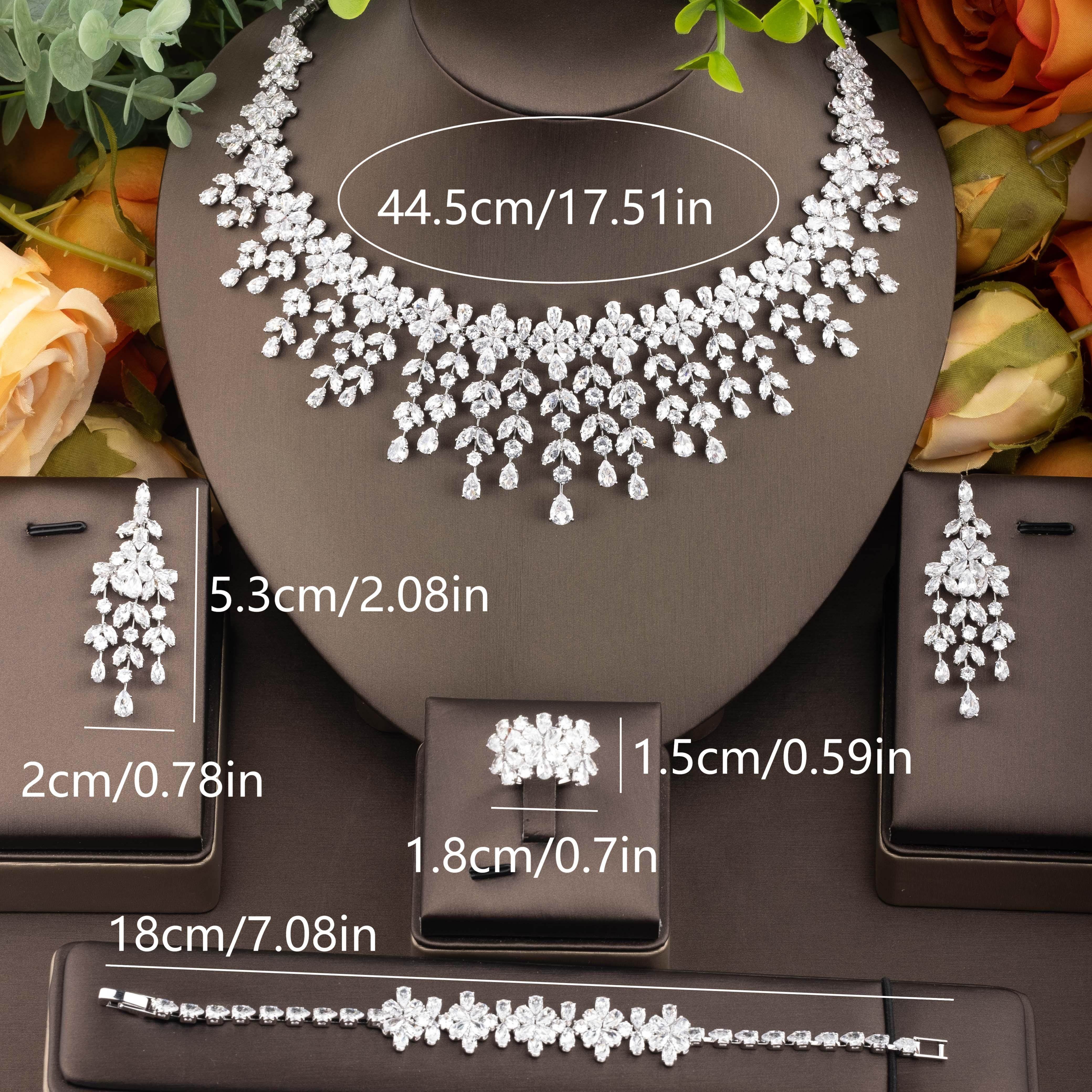 Women's Jewelry Set with Cubic Zirconia Tassel for Wedding and Formal Wear