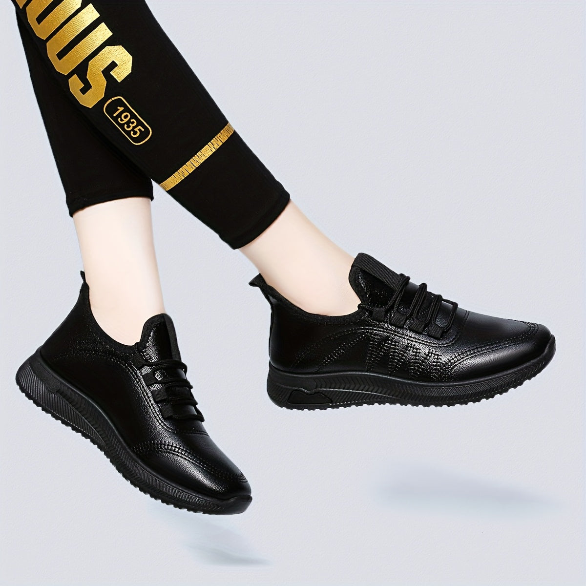 Women's Anti-slip Work Shoes Kitchen Soft Bottom Black