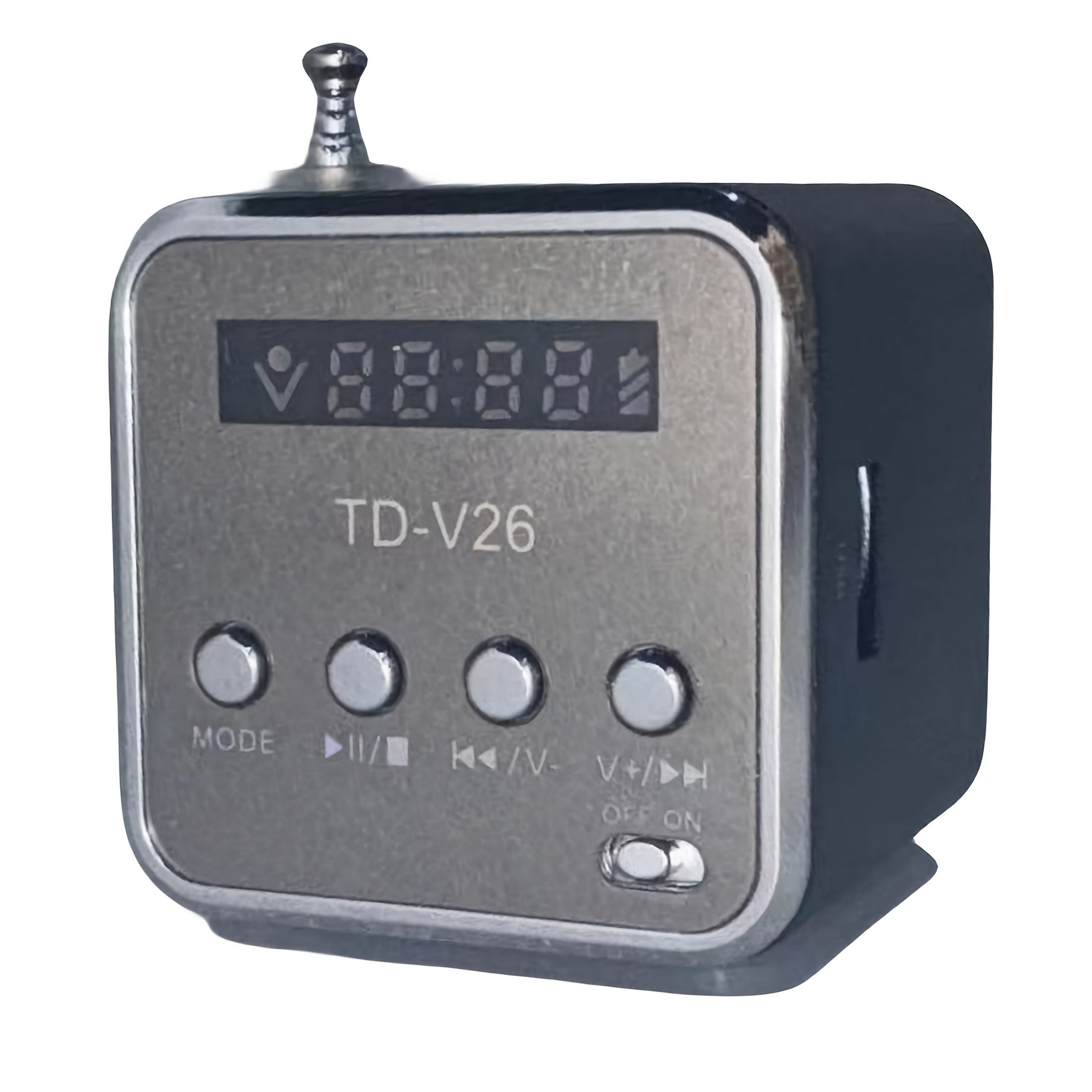 Reproductor de audio estéreo portátil mini con radio FM, tarjeta TF y soporte para U Disk