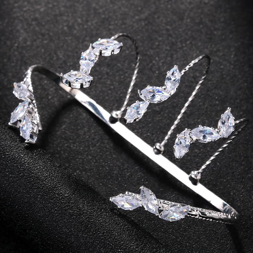 Women's Zirconia Bracelet Adjustable Geometric Design Jewelry