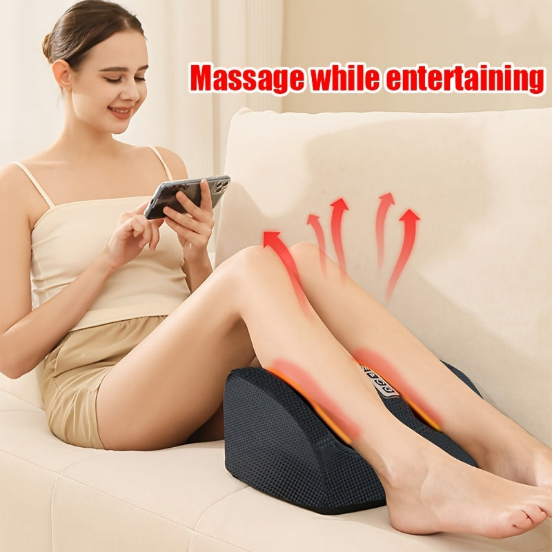 Masajeador eléctrico para pies con rodillos giratorios, amasamiento, vibración y intensidad ajustable