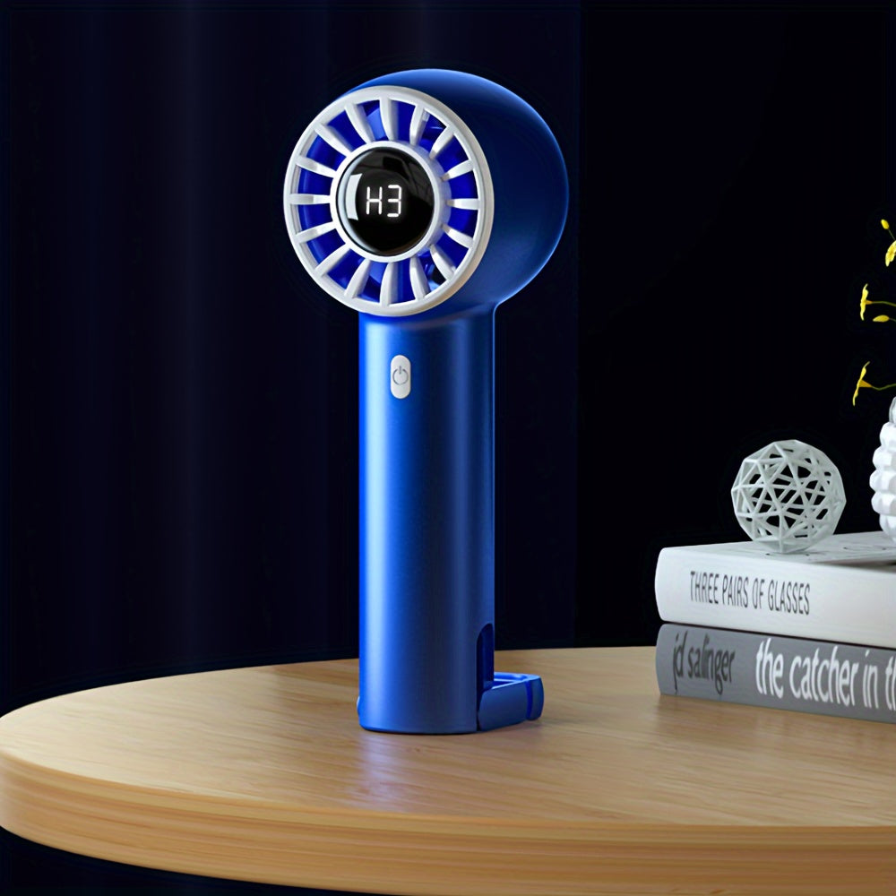 Portable Handheld Fan with Carabiner USB Battery Powered for Travel Camping Desk Bicycles