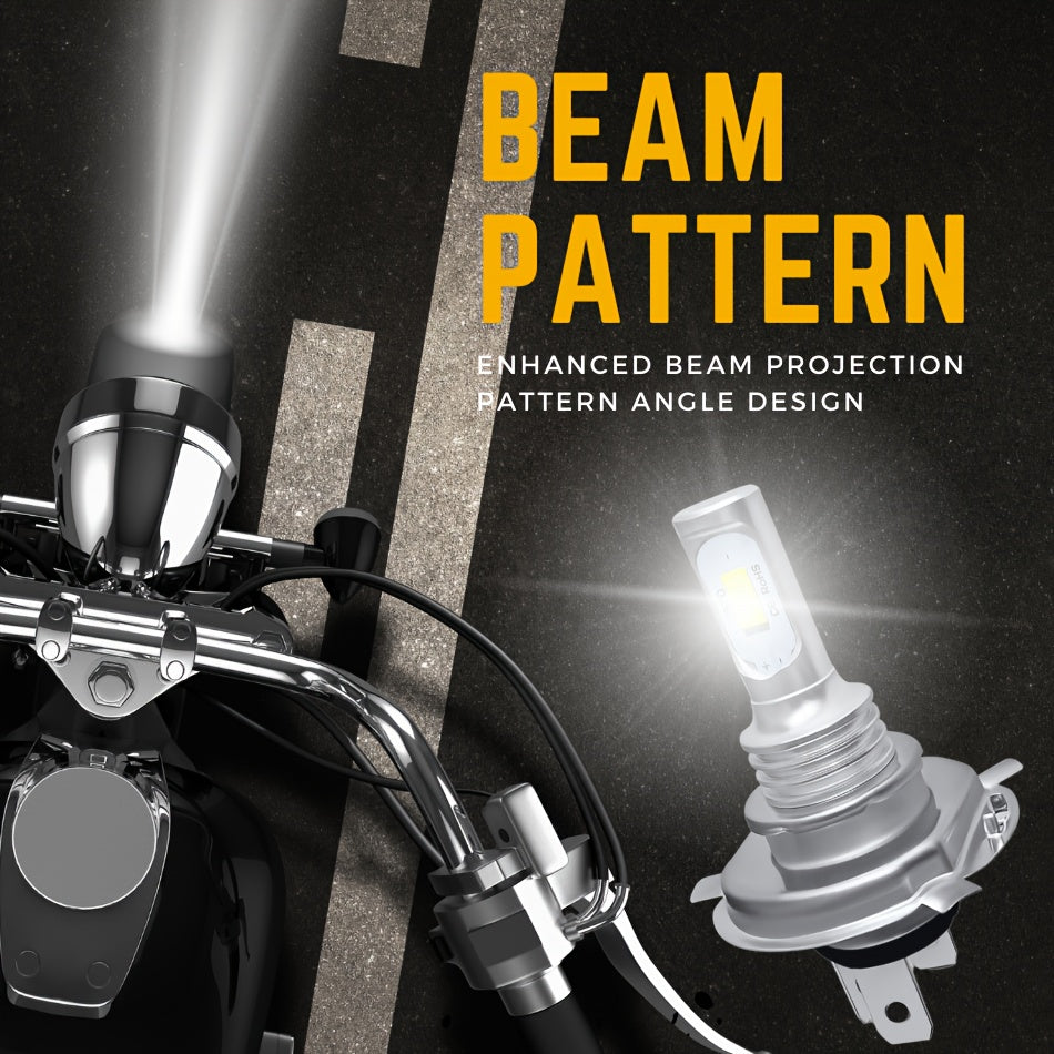 2pcs H4 9003 CSP LED Headlight Fog Bulbs High Low Beam 6000K White