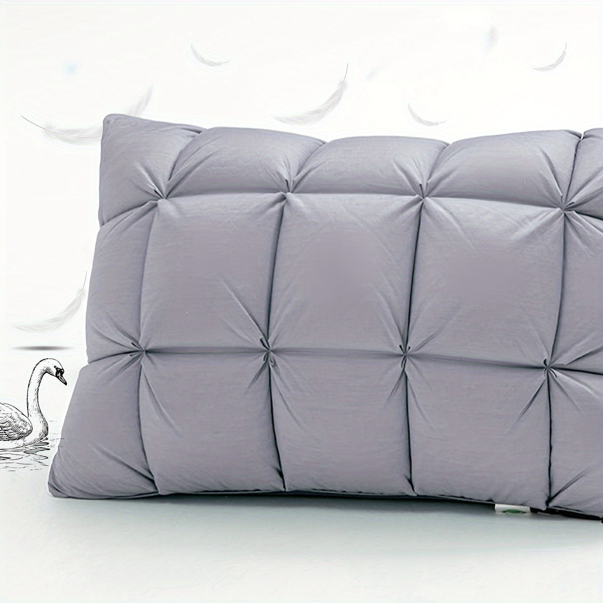 Роскошная подушка из гусиного пуха с дизайном с защипами для поддержки шеи в спальне или отеле