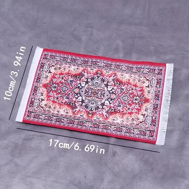 Miniature Dollhouse Floor Mat for DIY Scene Decoration with Shooting Props Textile Mixed Color for Ages 14 and Up