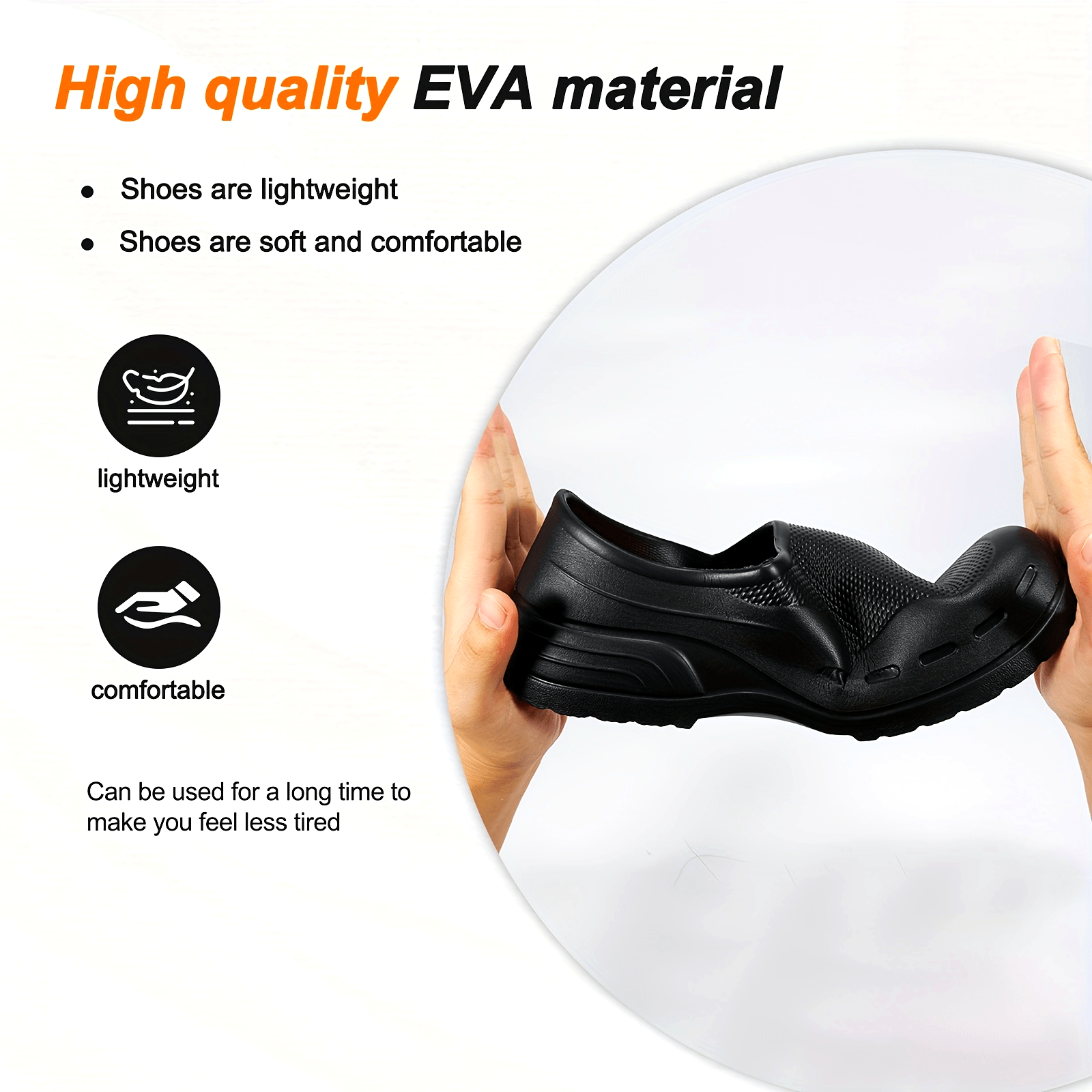 Women's Slip-Resistant Kitchen Clogs Lightweight Non-Slip EVA Insole