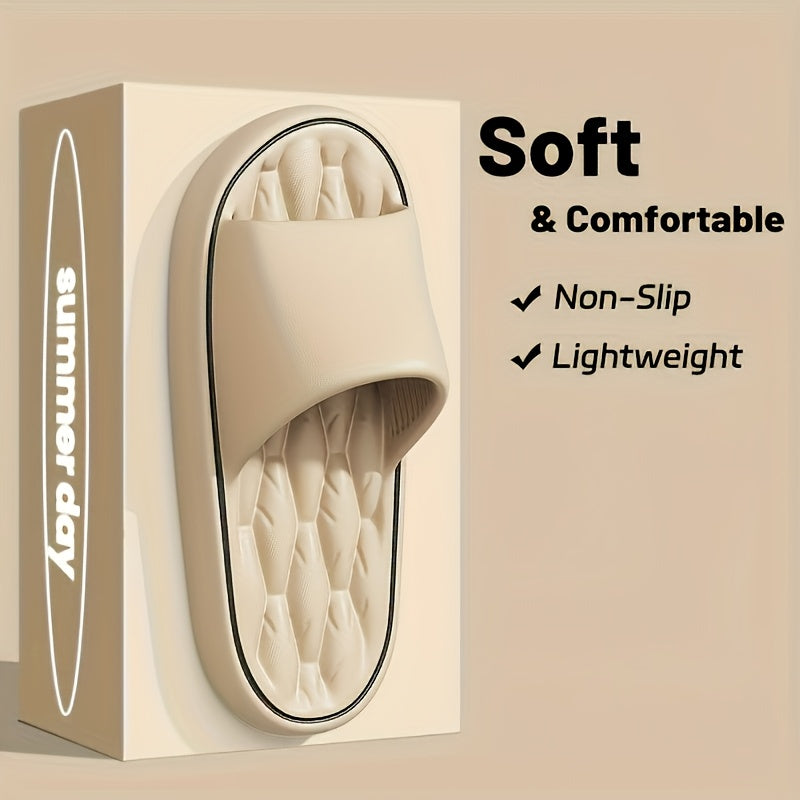 Women's EVA Slip-On Slippers Non-Slip Cushioned Indoor Outdoor Beige Black White