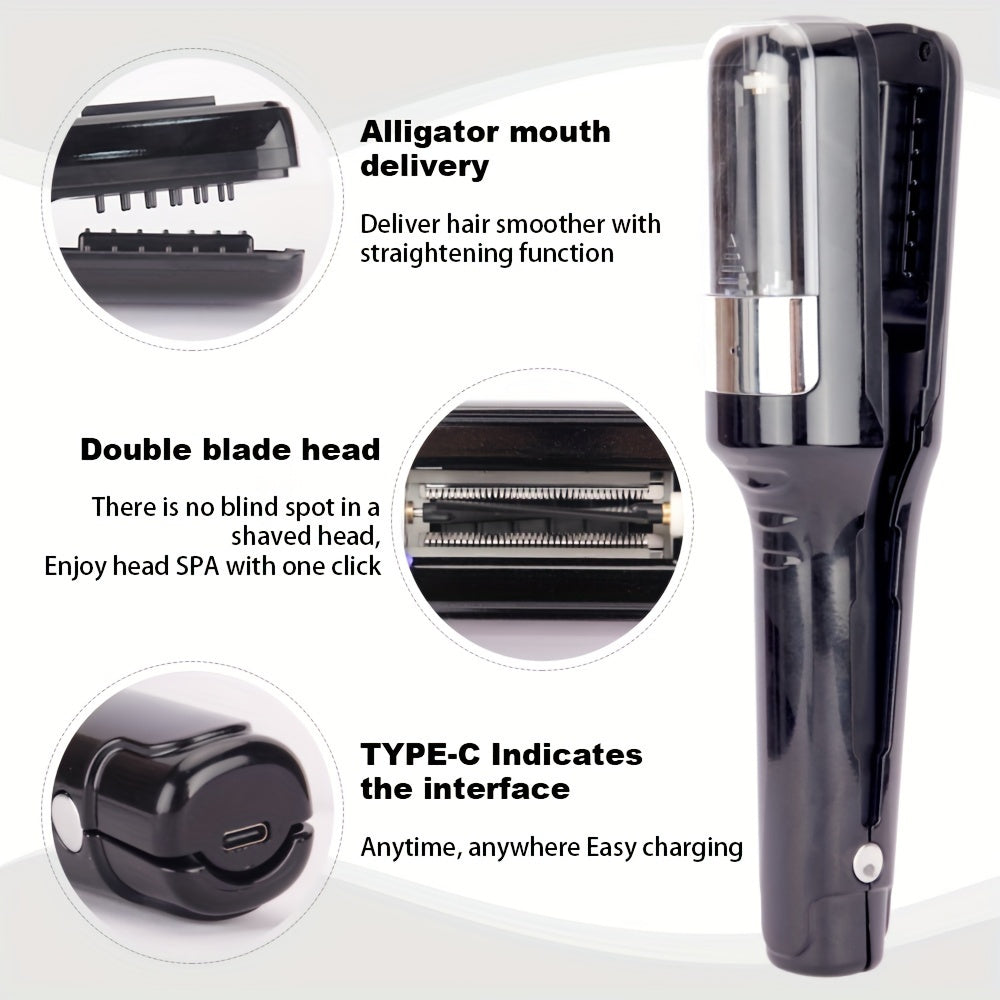 2-в-1 Электрическая машинка для стрижки волос с USB-зарядкой, триммер для кончиков для гладких волос