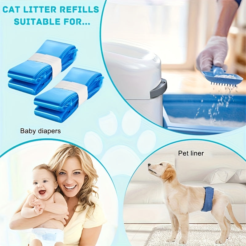 Запасные мешки для кошек и подгузников, герметичные, прочные, подходят ко всем ведрам