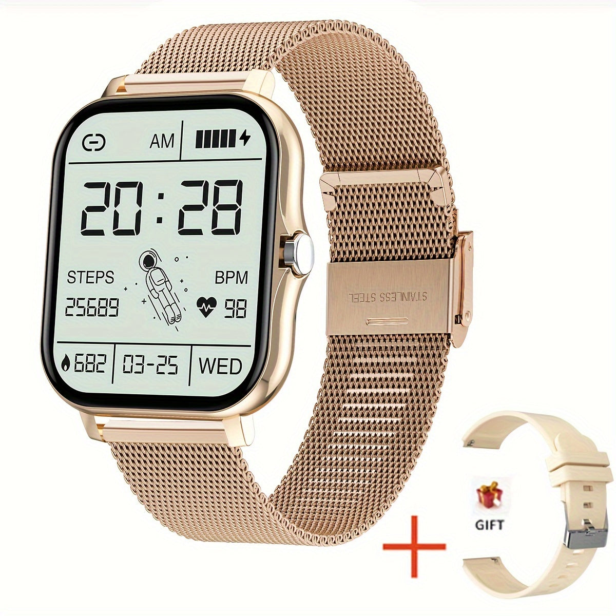 Women's Smartwatch with Call and Message Reminder Fitness Tracking and Music Control