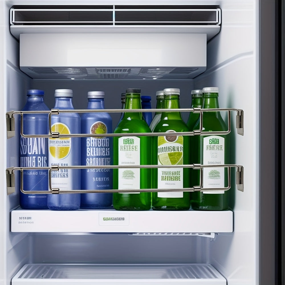 Stainless Steel RV Refrigerator Safety Bar Adjustable Shelf Strap Camper Storage