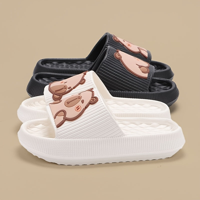 Ayollar uchun multfilm quyonli EVA och oyoqli yopiladigan yozgi poyabzal