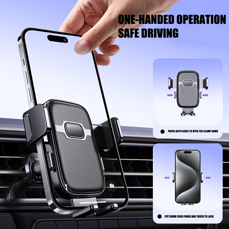 Moslashuvchan Avtomobil Telefon Qabuli O'rnatgichi Qora ABS Silikon 360° Buriladigan