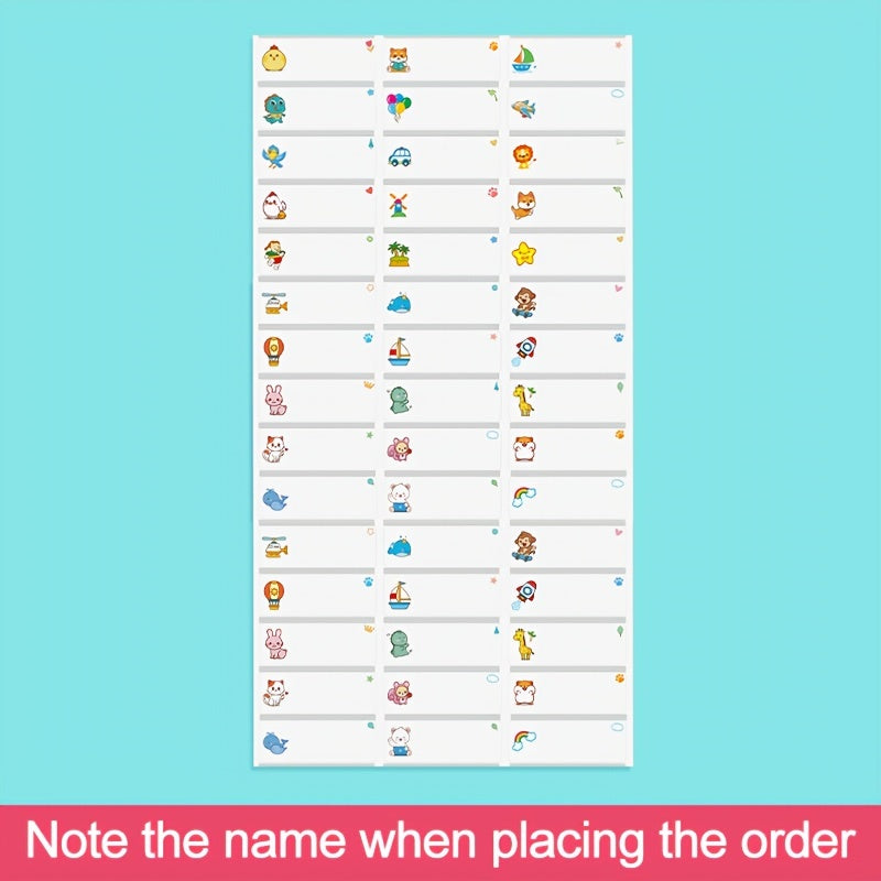 Transparent Name Labels Waterproof for School Office Scrapbooking 45-240 Pieces