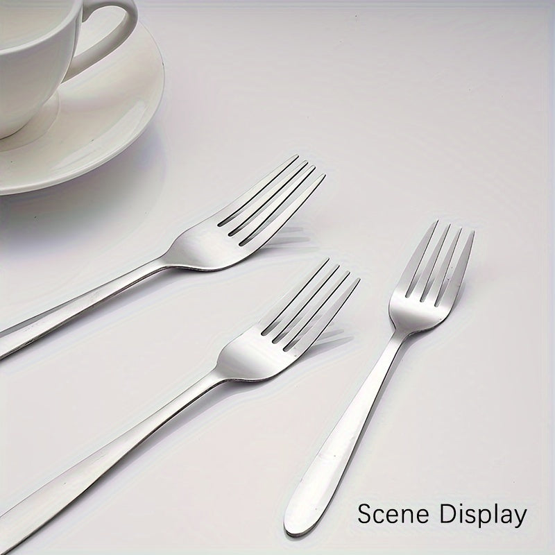 4/8 ta ovqat vilkalaridan iborat to'plam, zanglamas po'latdan tayyorlangan va oynaga o'xshash silliq tugatish bilan, uyda yoki restoranlarda foydalanish uchun mukammal. Qaynatgichda yuvish mumkin.