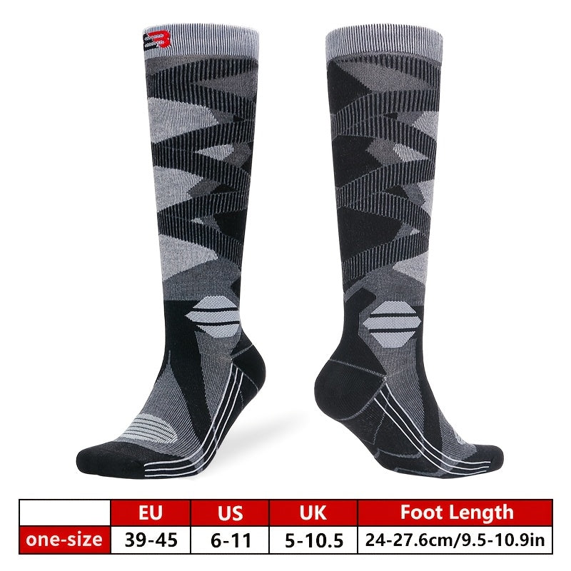 Men's Thickened Long Tube Motorcycle Socks Sports Sweat-Absorbent Warm