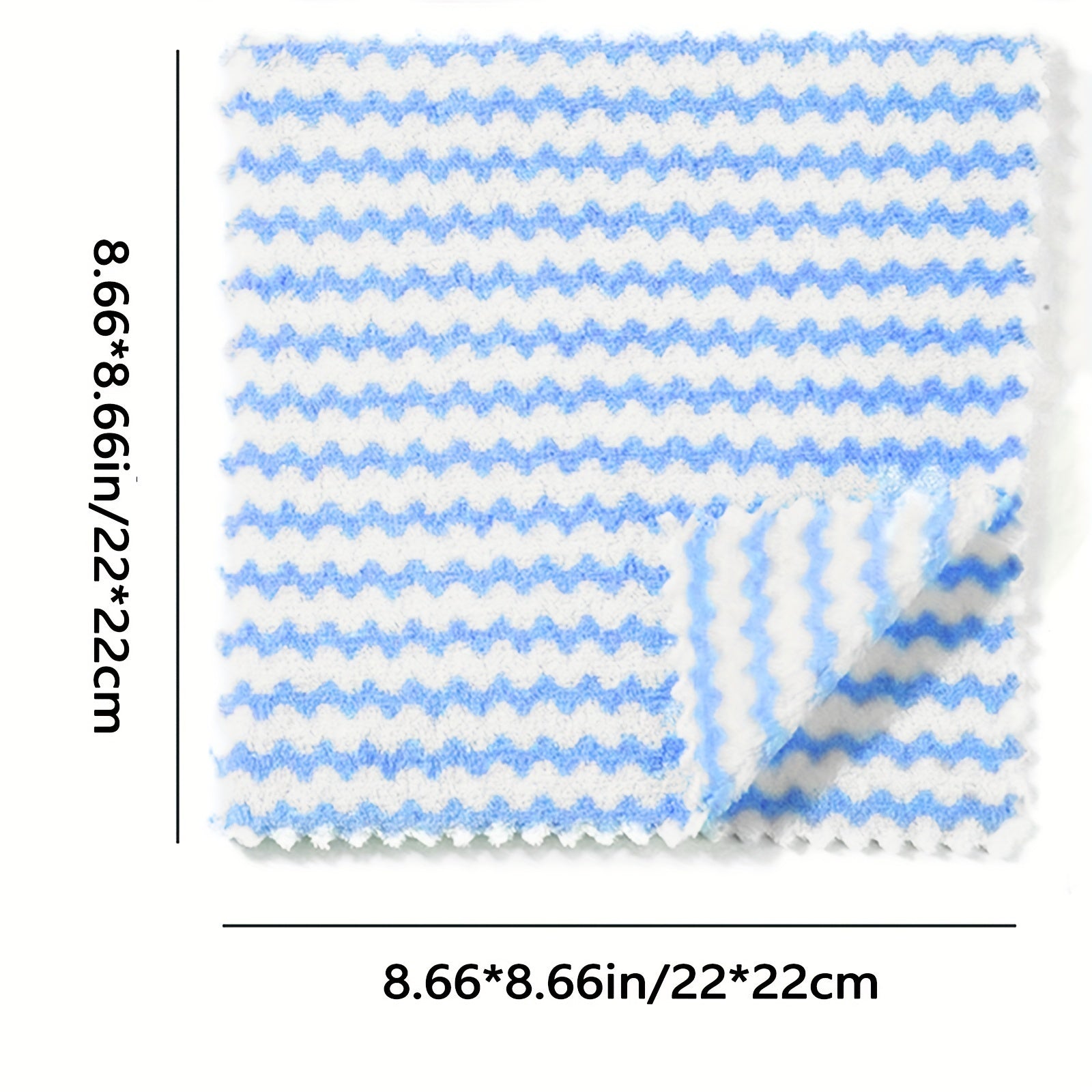 Microfiber Double-Sided Dish Cloths 5 Pack for Stain Removal and Cleaning