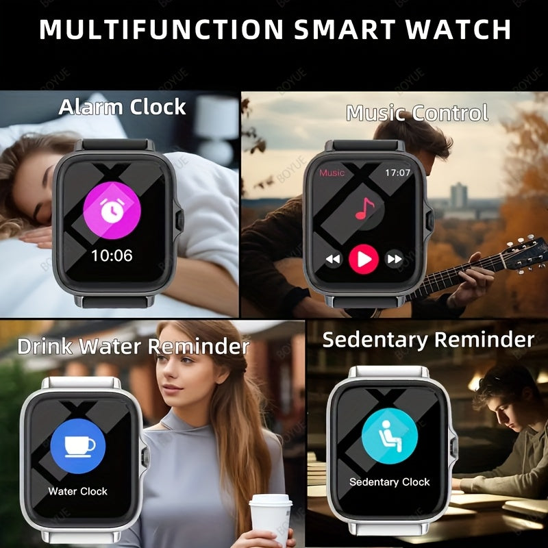 1.83-Inch Men's and Women's Smartwatch with Wireless Calling and Customizable Faces