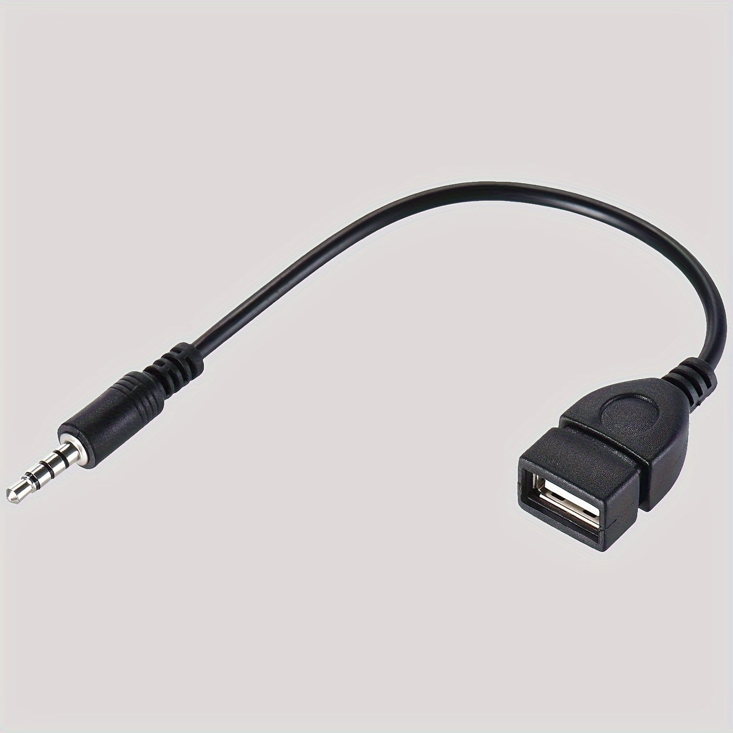 Adaptador de 3.5 mm macho a USB 2.0 para coche, convertidor de audio para reproducción de música