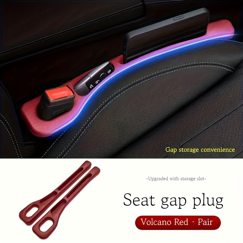 2PCS Car Seat Gap Filler Set with Phone Card Holder Multi-Functional Storage