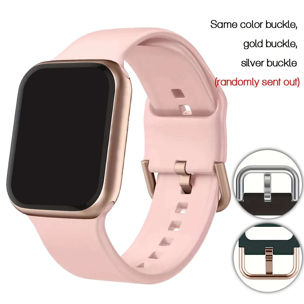 Sport Silicone Watch Band for Apple Watch Series 1-10 Compatible with 38mm to 49mm Men Women