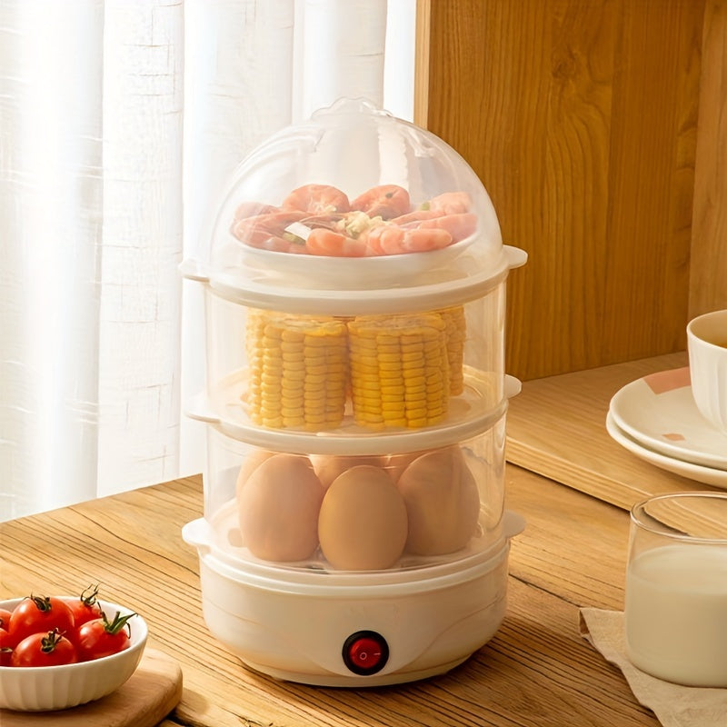 Multi-functional Electric Egg Cooker Steamer for Boiled Eggs Poacher Omelet Maker