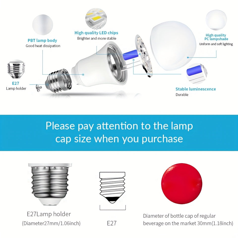 12pcs LED Light Bulbs 14W E27 Cool White Warm White 1250 Lumens Long Lasting