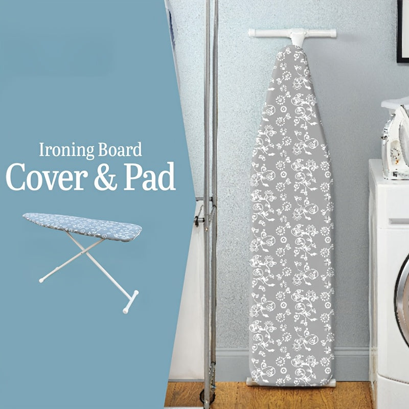 Ironing Board Cover with Thick Padding Non-Slip Elastic Edges Foldable and Heat-Resistant