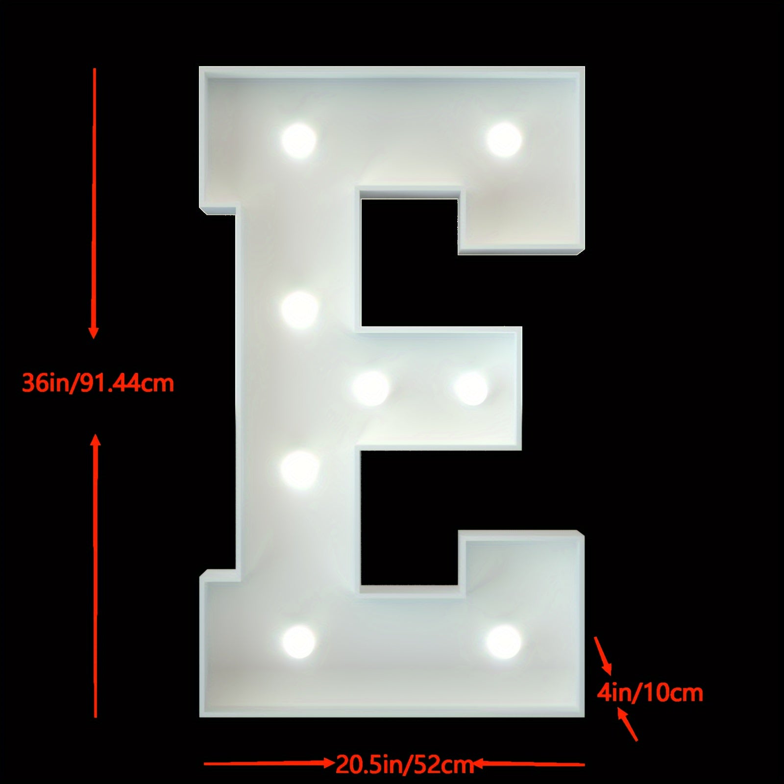 91.44cm LED Marquee Light Up Letters A-Z for Party Wedding Birthday Decor