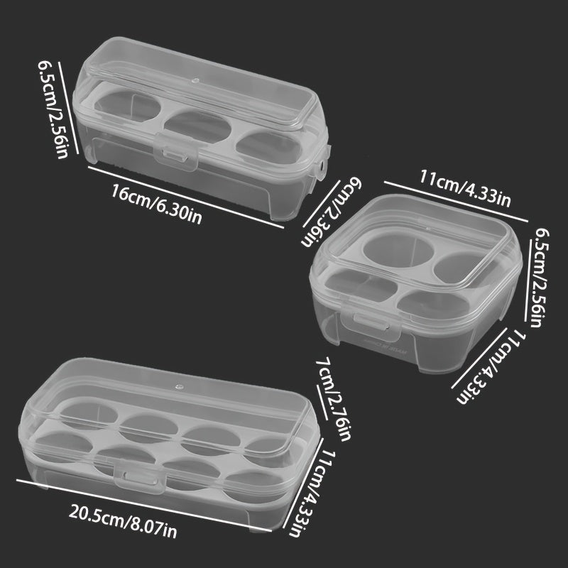 Egg Storage Container 1/3/4/8 Eggs Leakproof Plastic Travel Camping