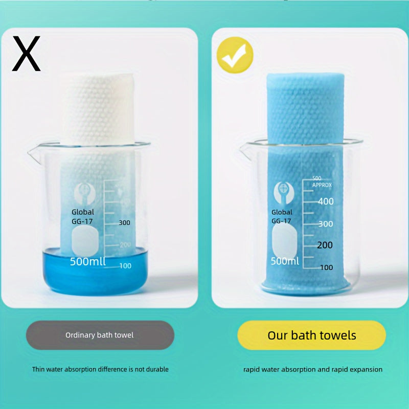 Одноразовое складное банное полотенце в портативной упаковке, увеличенное и утолщенное для сильного водопоглощения. Дружественное к коже, мягкое и подходит для деловых поездок, путешествий, кемпинга и пляжных отпусков.