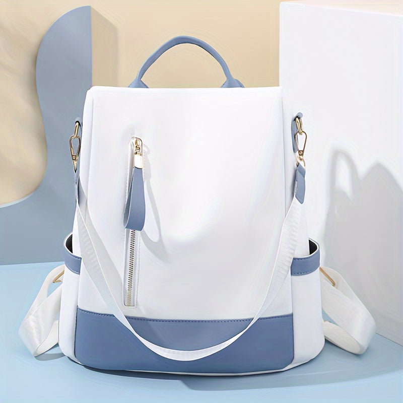 Ayollar uchun zamonaviy o'g'irlanishga qarshi ruksak, engil, bardoshli naylon materialidan tayyorlangan, noutbuk bo'limi mavjud. Pushti, ko'k va qora ranglarda mavjud.