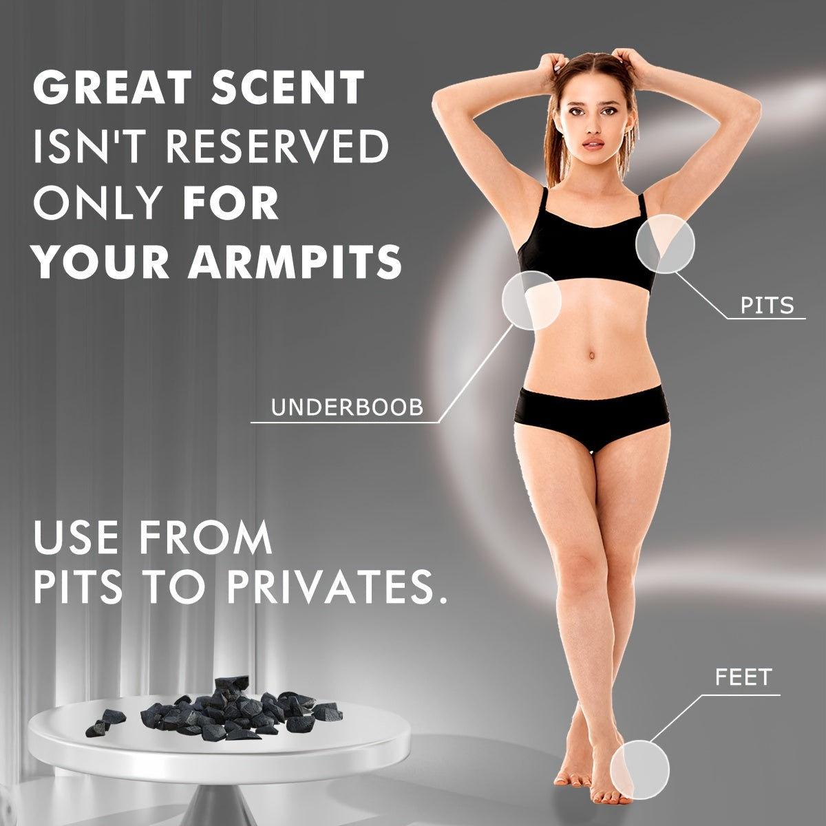 Lanimpress tomonidan 72 soat ko'rinmas himoya ko'mir deodoranti, 75g/2.6oz