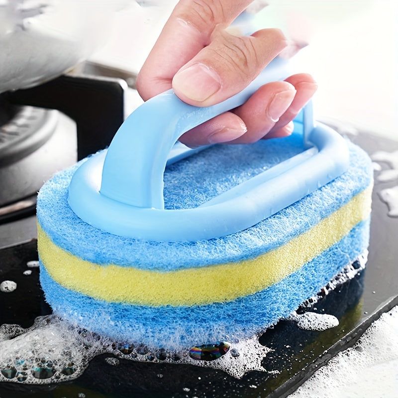 Reusable Cleaning Sponge for Kitchen and Bathroom Surfaces, Gentle, Multi-Surface