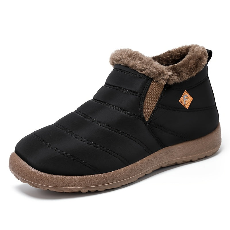 Women's Embroidered Ankle Boots Warm Snow Flat Short Boots