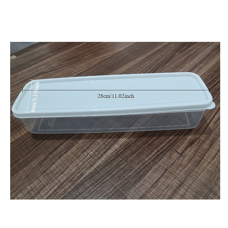 Rectangular Noodle Storage Box with Lid Reusable Plastic Container for Refrigerator Organization