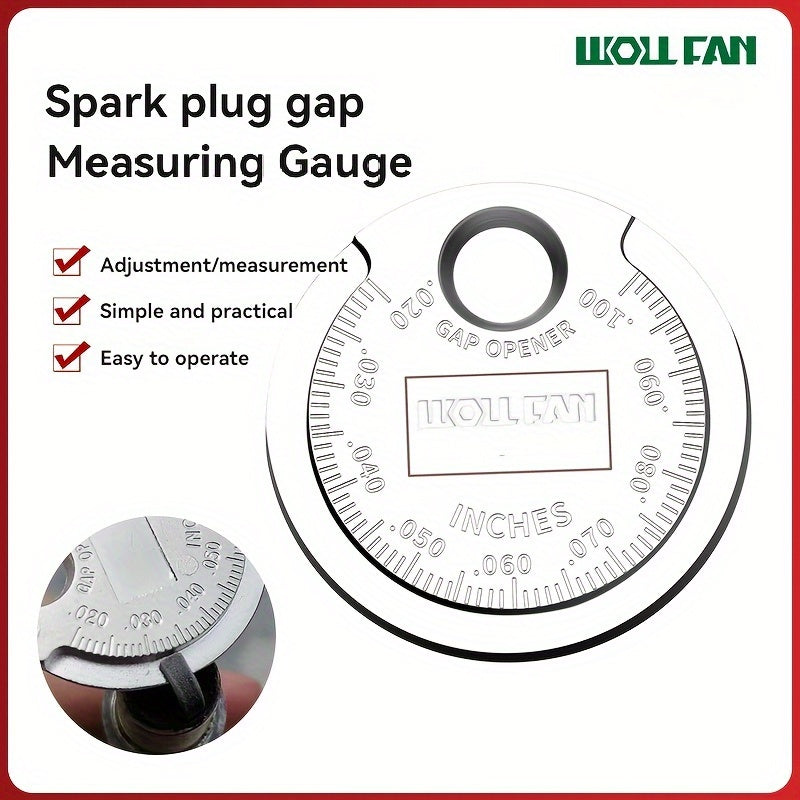 Spark Plug Gap Tool for Cars and Motorcycles, Dual-Sided Measuring, Durable Conductive Material