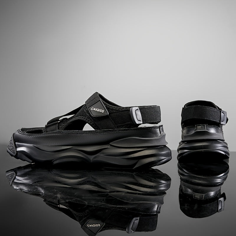 Erkaklar uchun qulay ochiq sandallar, qalin taglik va sirpanmaydigan ushlash bilan, yuqori sifatli tasodifiy poyabzal, yangi zamonaviy sayohat poyabzallari.