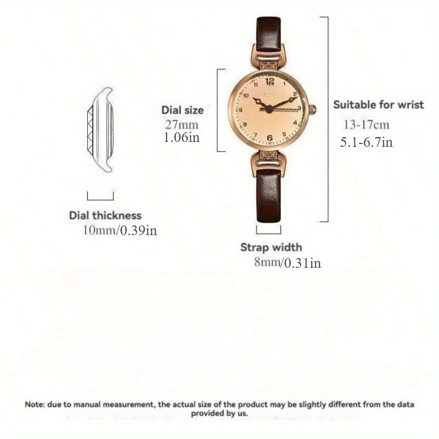 Women's Vintage-Inspired Quartz Watch with Synthetic Leather Strap Alloy Case Non-Waterproof