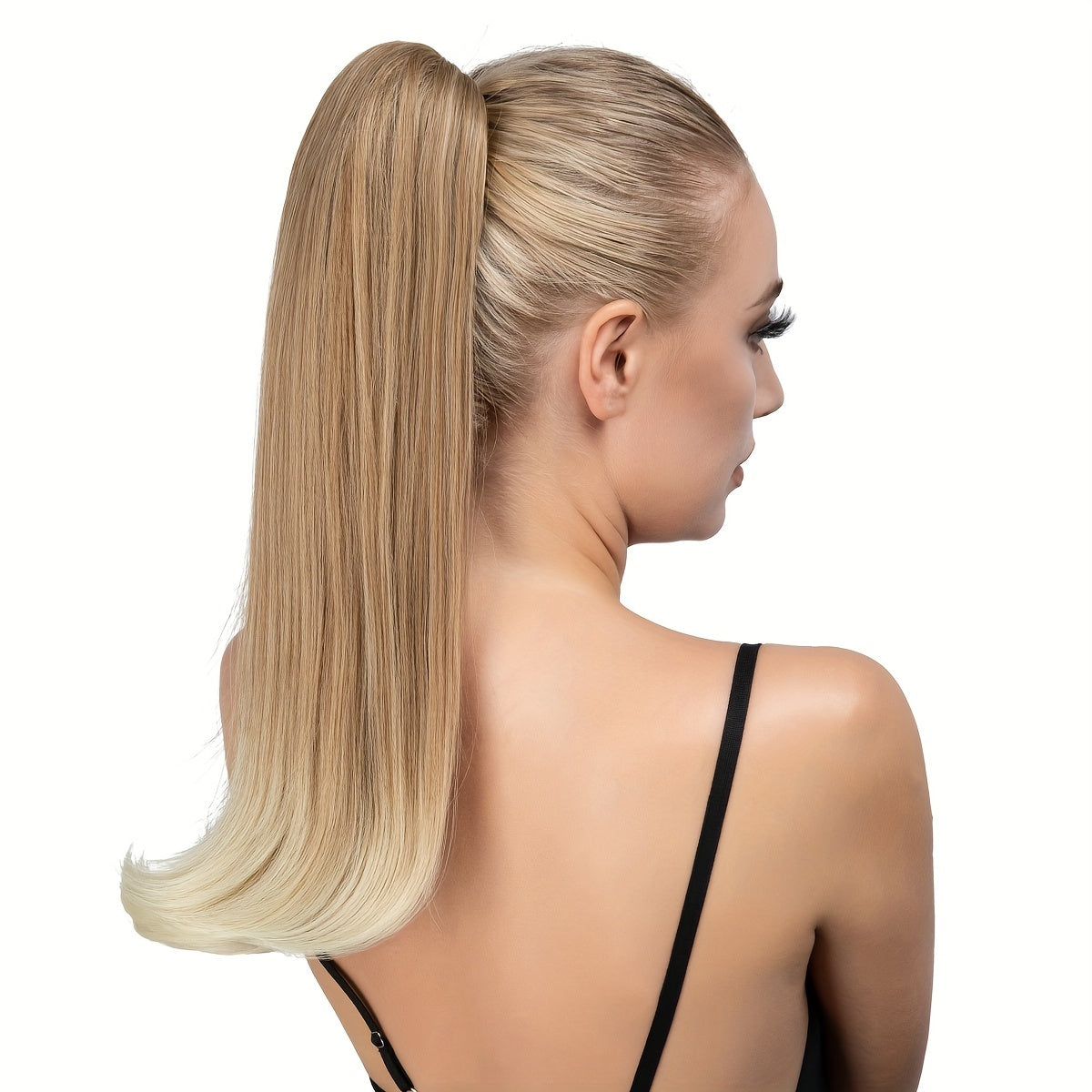 Women's Synthetic Curly Wave Ponytail Extension with 180° Rotating Claw Clip