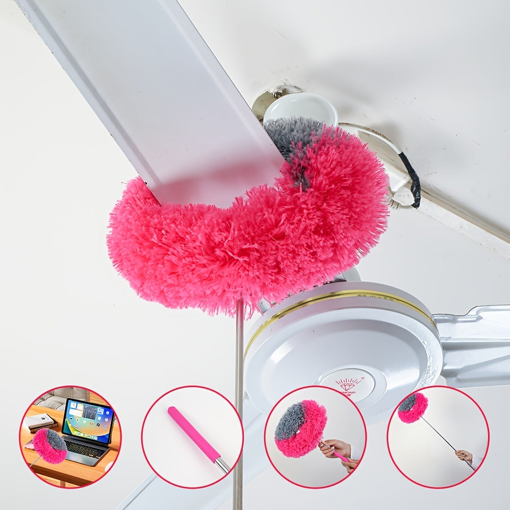 Universal Telescopic Ceiling Fan and RV Roof Cleaning Brush