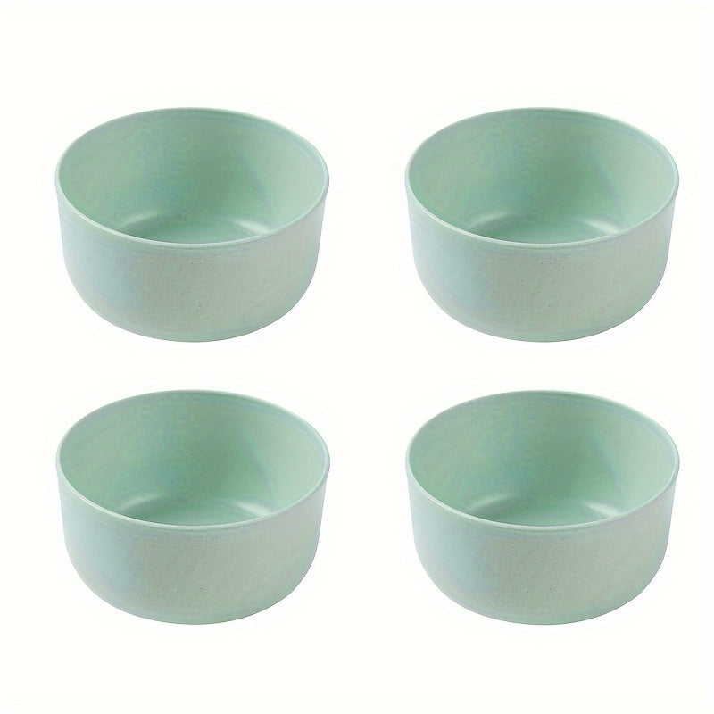 4-Piece Plastic Tableware Set Reusable Bowls for Dining, Camping, Picnic