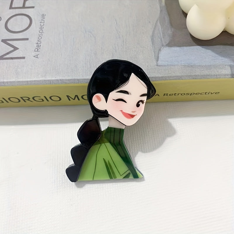 Acrylic Brooch Pin Twisted Braid Design for Fashion Anime Cosplay Accessories