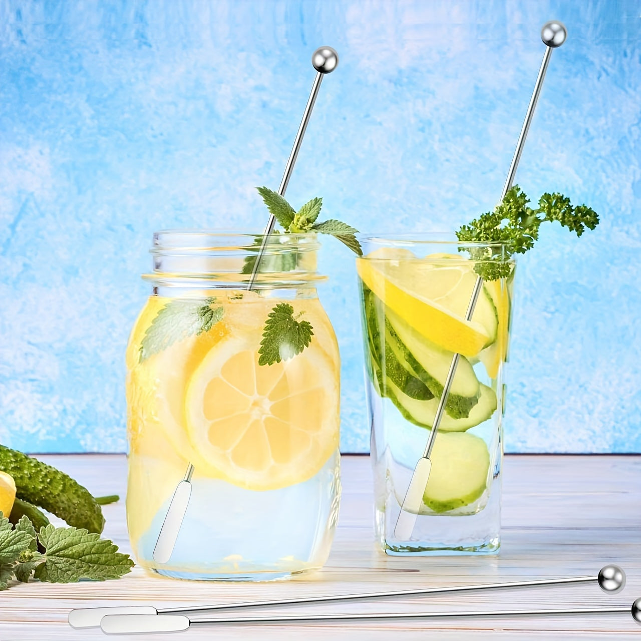 Stainless Steel Stirring Rod Multi-Purpose Coffee Cocktail Beverages Dishwasher Safe