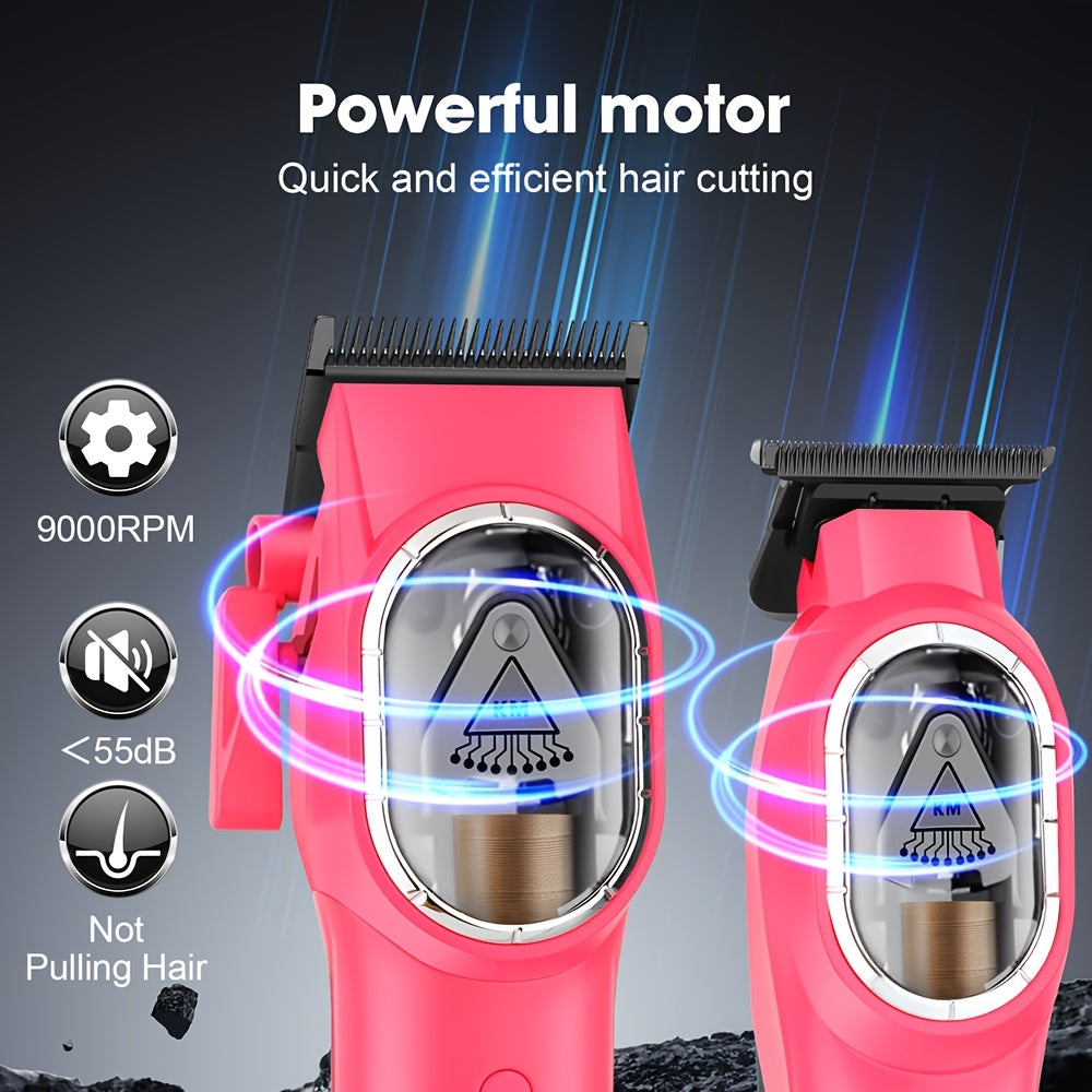 Kemei KM-8502 Professional Soch Kesuvchi To'plami DLC Pichoqchalari bilan, USB bilan qayta zaryadlanadigan, Qo'llanma taroqchalari va aksessuarlar bilan birga - Mukammal sovg'a fikri