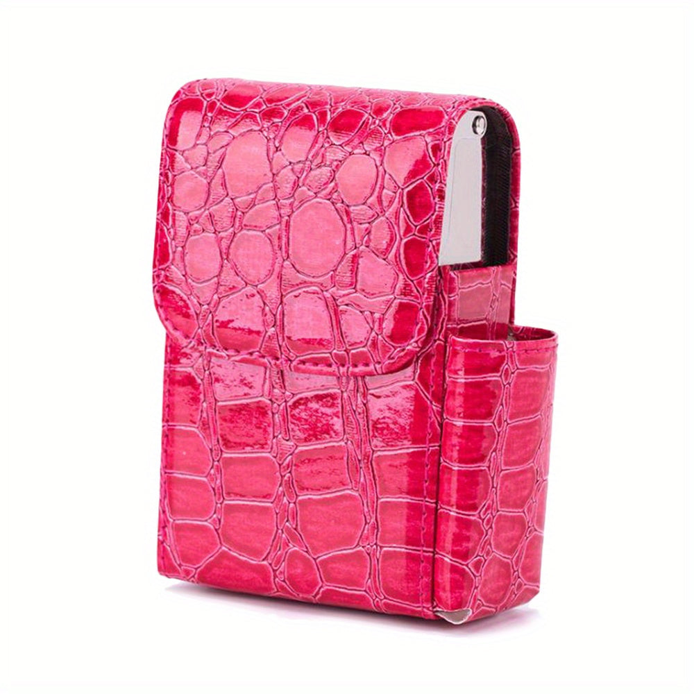 Unisex Metal Cigarette Box Lighter Holder Travel Storage