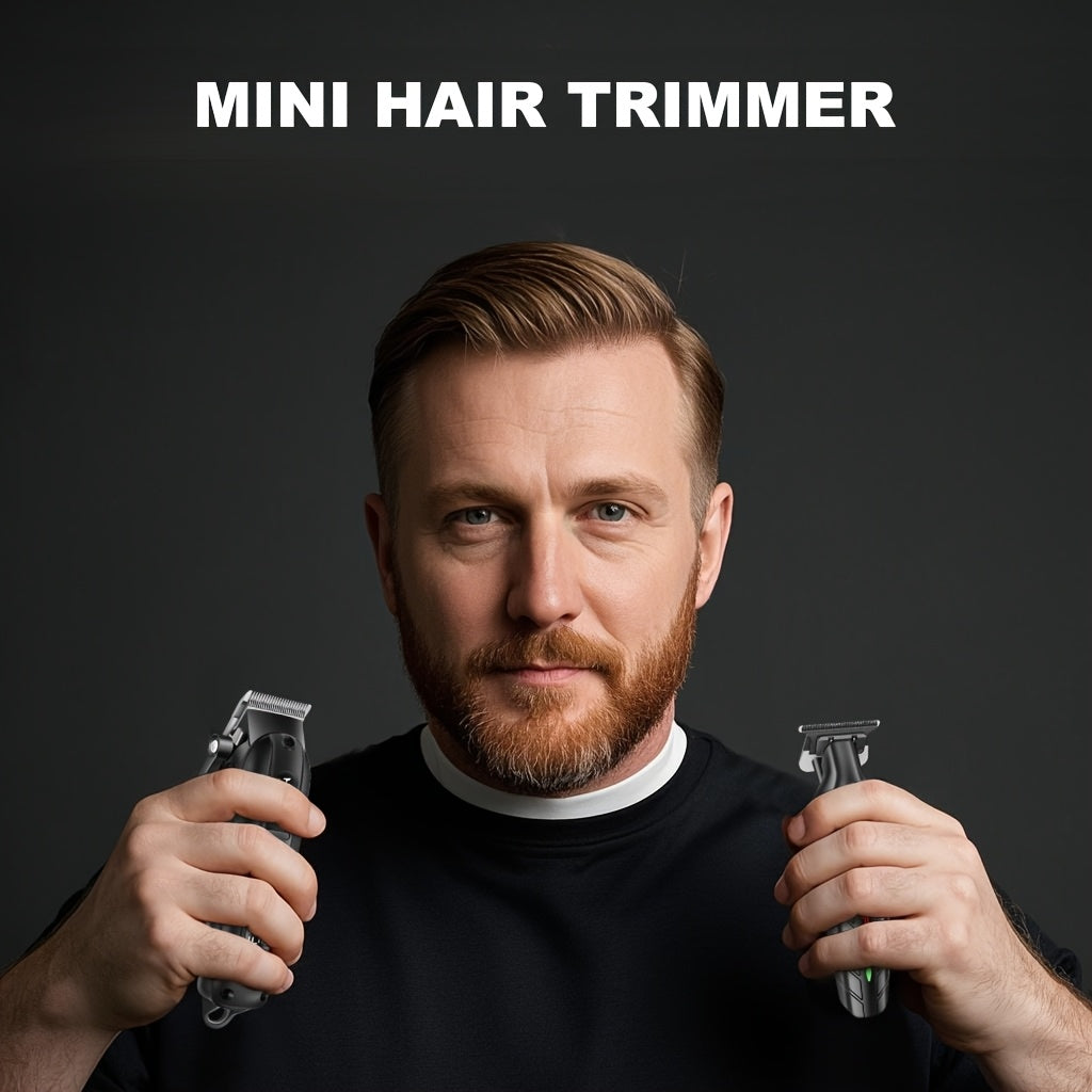 Professional Hair Clippers and Shaver Set for Men USB Rechargeable Cordless Haircut Kit with LED Display 1200mAh Lithium Battery 3-Speed