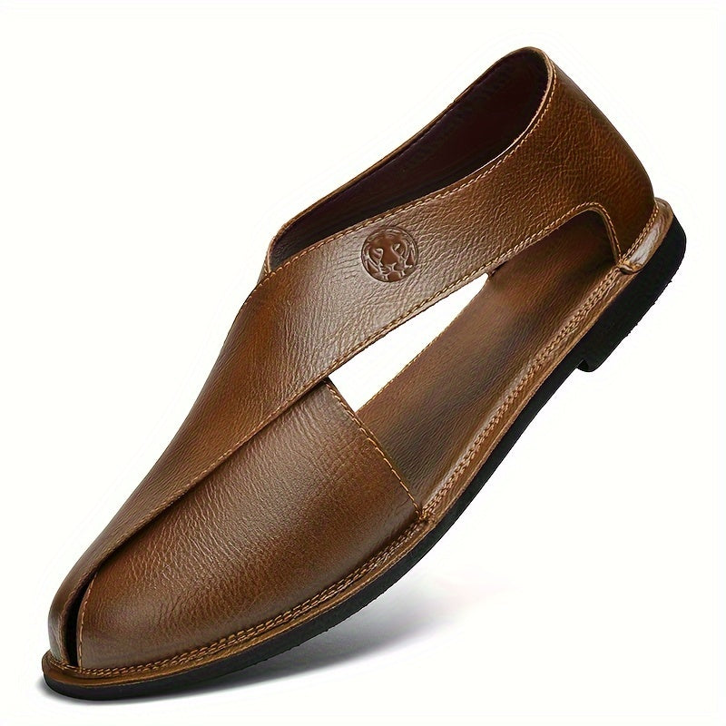 Men's Slip-On Sandals with Ventilation Holes for Casual and Beach Wear