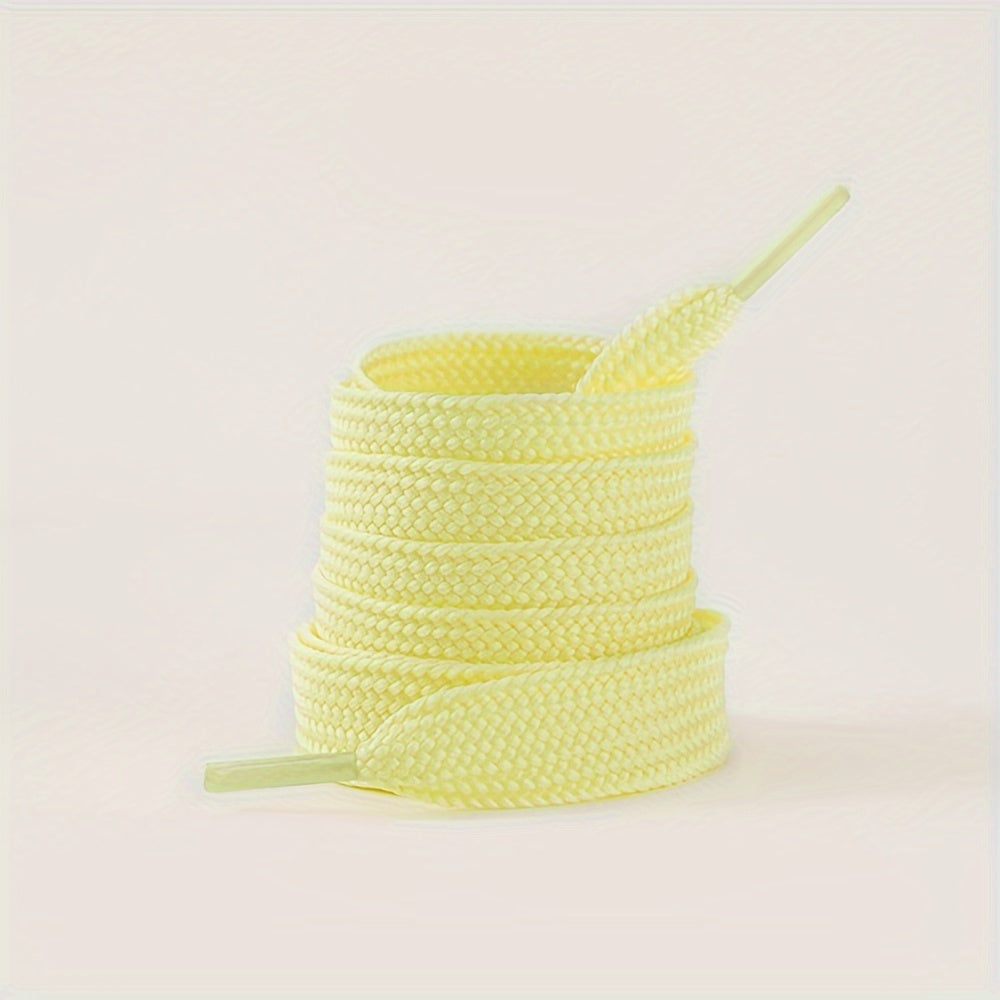 Flat Shoelaces with PVC Tips for Sneakers Casual and Outdoor Shoes