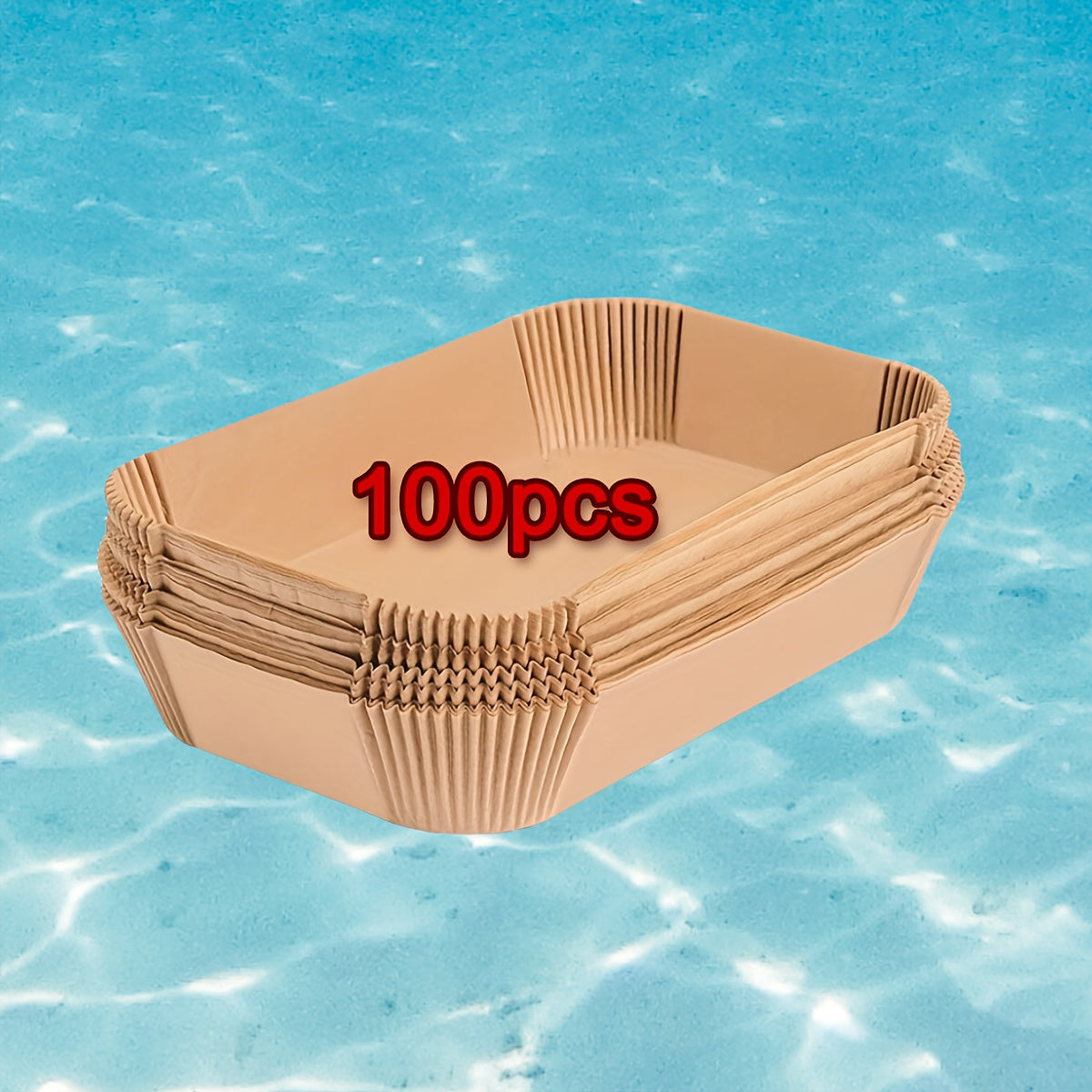 Rectangular Paper Tray for Air Fryers with Oil Blotting Sheets and Baking Liners